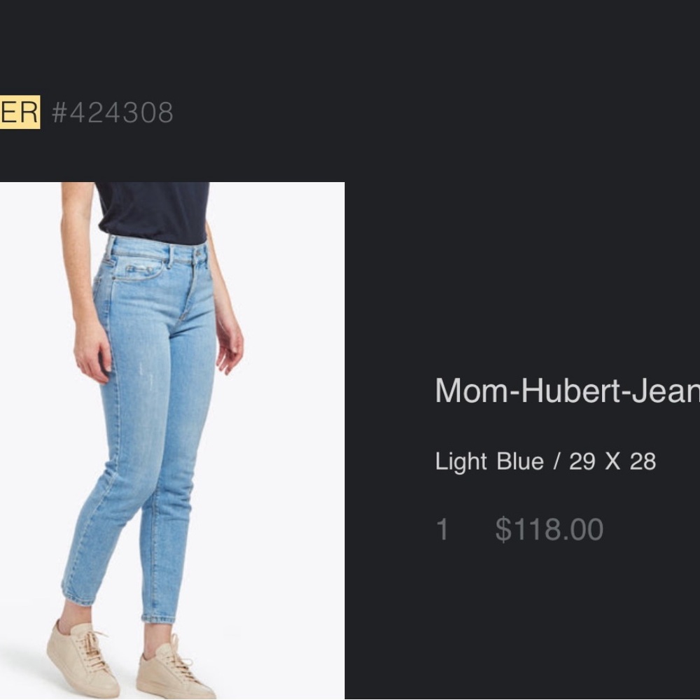 Mom-Hubert High Rise Light Blue Jeans